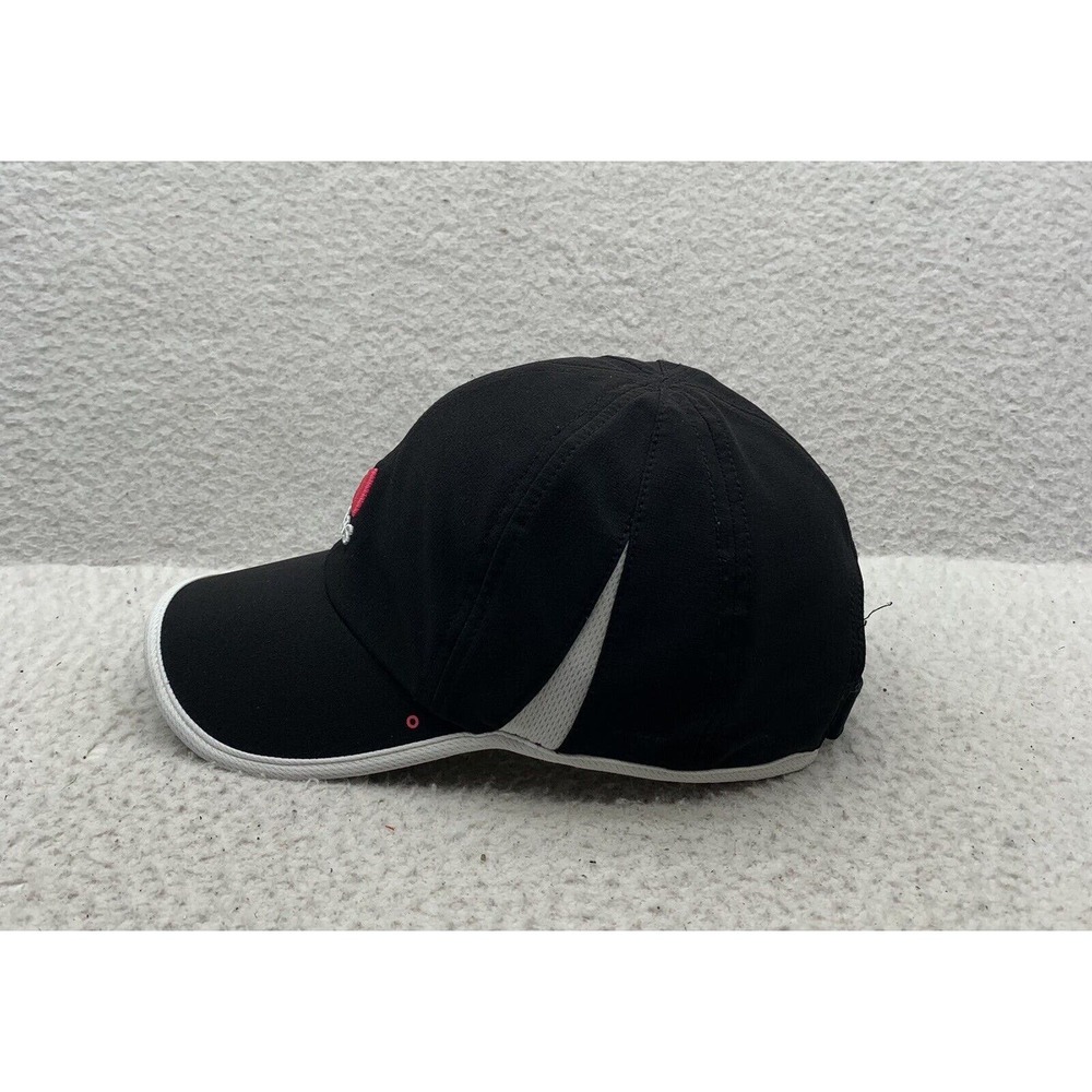 Adidas Running Hat Womens Hook Loop OSFM Black Pink White Cycling Athletic Mom - Picture 2 of 8
